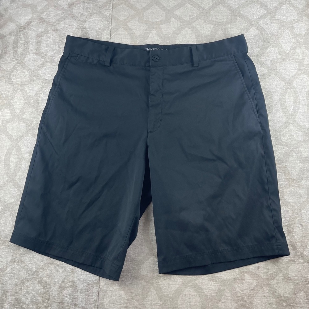 Nike Golf Dri-FIT Mens 36 Black Excellent Stretch Flat Front Shorts 897914-010